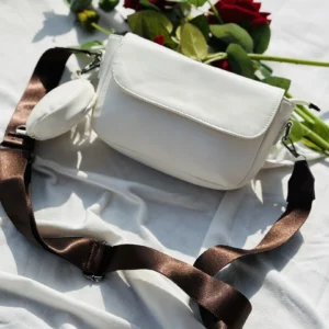 White Crossbody Sling Bag with Pouch - Day Dream Bags